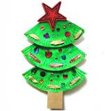 Paper plate Christmas trees