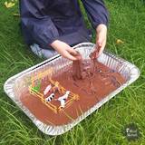 Edible mud sensory play activity